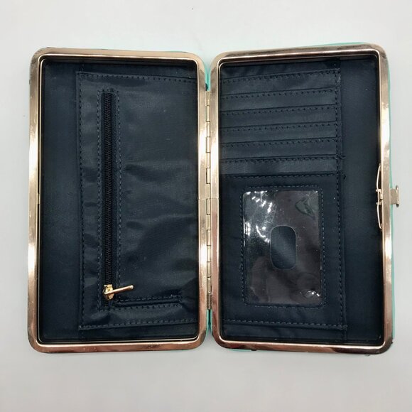 Merona Light Blue Polka Dot Hinge Wallet - Picture 10 of 10